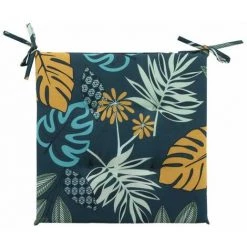 Paris Prix - Coussin De Chaise Imprimé "lilidae" 40x40cm Vert