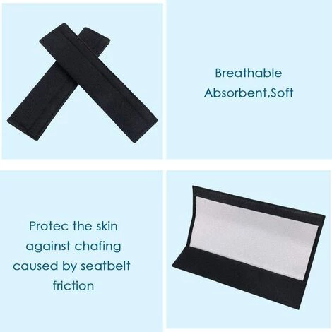ROSIER Voiture Protège Ceinture De Sécurité Coussin, Coussin Ceinture De Sécurité Amovible Pour Adultes Et Enfants Protéger Cou/Epaules (Noir 2pcs)——VEBTles 3 ROSIER Voiture Protège Ceinture De Sécurité Coussin, Coussin Ceinture De Sécurité Amovible Pour Adultes Et Enfants Protéger Cou/Epaules (Noir 2pcs)——VEBTles – Image 3