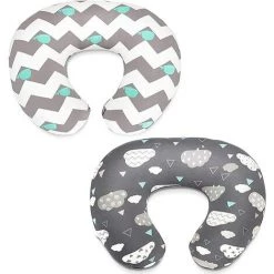 ALMI Lot De 2 Housses De Coussin D'allaitement En Forme De U Pour Bébé - Amovibles Et Lavables