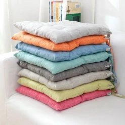 OUSUDELA Coussin En Lin épaissi Coussin De Chaise De Salle à Manger Hiver Bureau Siège Sédentaire Sous-étudiant Dortoir Coussin De Chaise De Voiture,40*40cm -France Coussin et housse de coussin Soldes Boutique 58430550 5