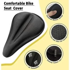 TANABATA Housse De Coussin De Vélo, Noir Housse De Coussin De Vélo éponge Gel, Utilisée Pour Les Vélos De Montagne, Les Vélos De Route Et La Plupart Des Vélos -France Coussin et housse de coussin Soldes Boutique 58461710 4