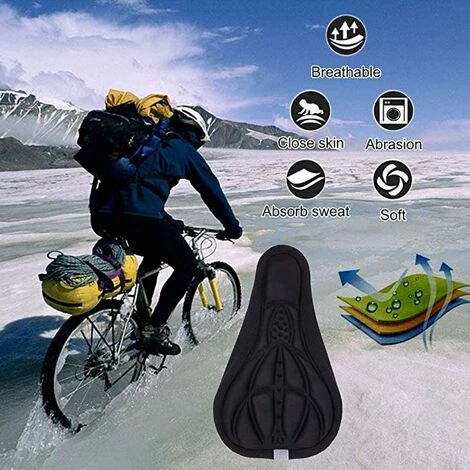 TANABATA Housse De Selle De Vélo En Gel (4 Pcs) Pour Selle De Vélo De Montagne Et Selle De Route, Coussin De Selle De Gel De Vélo Pour Femmes Et Hommes De Fits Cruiser Et Vélos Stationnaires 5 TANABATA Housse De Selle De Vélo En Gel (4 Pcs) Pour Selle De Vélo De Montagne Et Selle De Route, Coussin De Selle De Gel De Vélo Pour Femmes Et Hommes De Fits Cruiser Et Vélos Stationnaires – Image 5