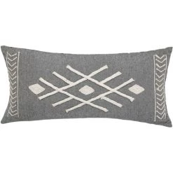 Atmosphera - Coussin Déhoussable Déco Loft En Coton 25 X 58 Cm - Gris