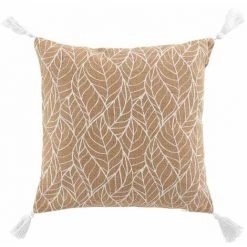 Paris Prix - Coussin Déco Imprimé "kalinda" 40x40cm Blanc