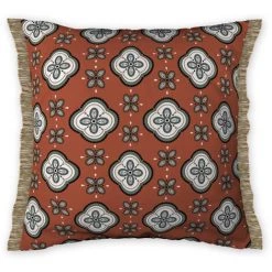 1001KDO POUR LA MAISON Coussin A Franges Dehoussable 40 X 40 Cm Tillia