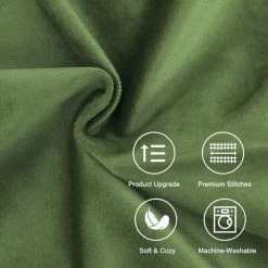 Lot De 4 Housse Coussin Decoration Salon Noel Moderne Pour Coussin Canape Et Fauteuil De Bureau Carré En Velours Doux De Double Face（ 30x50，Vert Olive ） GrooFoo -France Coussin et housse de coussin Soldes Boutique 58665288 3