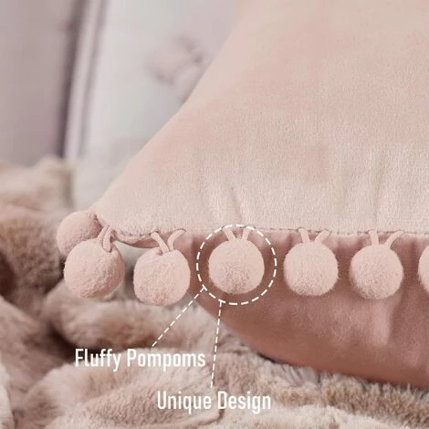 Lot De 4 Housse Coussin Decoration Salon Noel Moderne Pour Coussin Canape Et Fauteuil De Bureau Carré En Velours Doux De Double Face( 45x45,Rose Poudré ) GrooFoo 2 Lot De 4 Housse Coussin Decoration Salon Noel Moderne Pour Coussin Canape Et Fauteuil De Bureau Carré En Velours Doux De Double Face( 45x45,Rose Poudré ) GrooFoo – Image 2