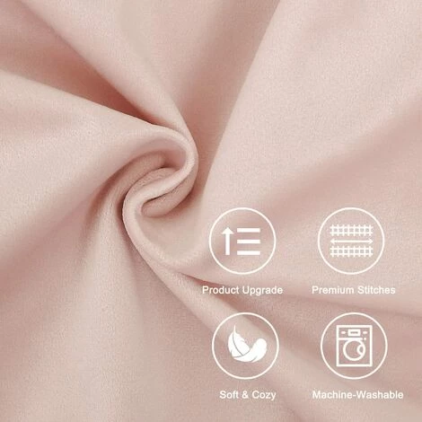 Lot De 4 Housse Coussin Decoration Salon Noel Moderne Pour Coussin Canape Et Fauteuil De Bureau Carré En Velours Doux De Double Face( 45x45,Rose Poudré ) GrooFoo 3 Lot De 4 Housse Coussin Decoration Salon Noel Moderne Pour Coussin Canape Et Fauteuil De Bureau Carré En Velours Doux De Double Face( 45x45,Rose Poudré ) GrooFoo – Image 3