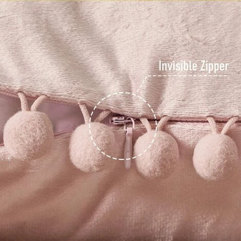 Lot De 4 Housse Coussin Decoration Salon Noel Moderne Pour Coussin Canape Et Fauteuil De Bureau Carré En Velours Doux De Double Face( 45x45,Rose Poudré ) GrooFoo 4 Lot De 4 Housse Coussin Decoration Salon Noel Moderne Pour Coussin Canape Et Fauteuil De Bureau Carré En Velours Doux De Double Face( 45x45,Rose Poudré ) GrooFoo – Image 4