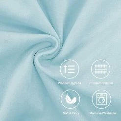 Lot De 4 Housse Coussin Decoration Salon Noel Moderne Pour Coussin Canape Et Fauteuil De Bureau Carré En Velours Doux De Double Face（ 30x50，Bleu Ciel ） GrooFoo -France Coussin et housse de coussin Soldes Boutique 58665305 3