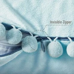 Lot De 4 Housse Coussin Decoration Salon Noel Moderne Pour Coussin Canape Et Fauteuil De Bureau Carré En Velours Doux De Double Face（ 30x50，Bleu Ciel ） GrooFoo -France Coussin et housse de coussin Soldes Boutique 58665305 4