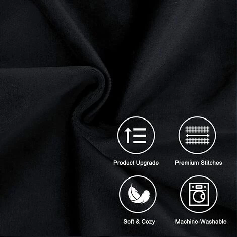 Lot De 4 Housse Coussin Decoration Salon Noel Moderne Pour Coussin Canape Et Fauteuil De Bureau Carré En Velours Doux De Double Face( 30x50,Noir ) GrooFoo 3 Lot De 4 Housse Coussin Decoration Salon Noel Moderne Pour Coussin Canape Et Fauteuil De Bureau Carré En Velours Doux De Double Face( 30x50,Noir ) GrooFoo – Image 3