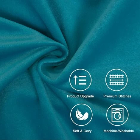 Lot De 2 Housse Coussin Decoration Salon Noel Moderne Pour Coussin Canape Et Fauteuil De Bureau Carré En Velours Doux De Double Face( 45x45,Bleu Canard ) GrooFoo 3 Lot De 2 Housse Coussin Decoration Salon Noel Moderne Pour Coussin Canape Et Fauteuil De Bureau Carré En Velours Doux De Double Face( 45x45,Bleu Canard ) GrooFoo – Image 3