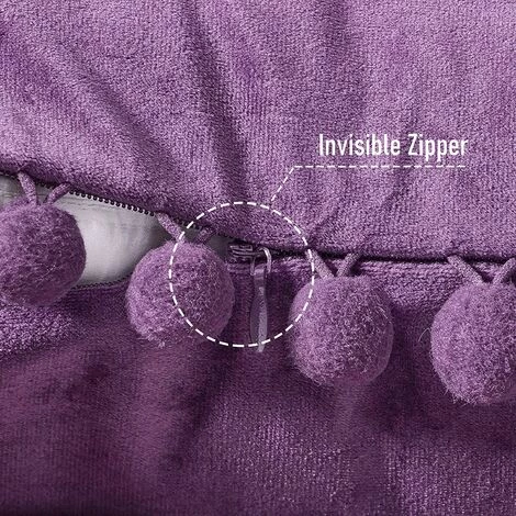 Lot De 4 Housse Coussin Decoration Salon Noel Moderne Pour Coussin Canape Et Fauteuil De Bureau Carré En Velours Doux De Double Face( 30x50,Brillant Violet ) GrooFoo 4 Lot De 4 Housse Coussin Decoration Salon Noel Moderne Pour Coussin Canape Et Fauteuil De Bureau Carré En Velours Doux De Double Face( 30x50,Brillant Violet ) GrooFoo – Image 4
