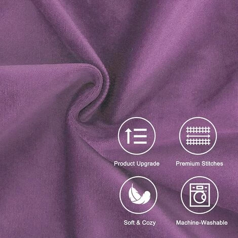 Lot De 4 Housse Coussin Decoration Salon Noel Moderne Pour Coussin Canape Et Fauteuil De Bureau Carré En Velours Doux De Double Face( 45x45,Brillant Violet ) GrooFoo 3 Lot De 4 Housse Coussin Decoration Salon Noel Moderne Pour Coussin Canape Et Fauteuil De Bureau Carré En Velours Doux De Double Face( 45x45,Brillant Violet ) GrooFoo – Image 3