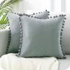 Lot De 4 Housse Coussin Decoration Salon Noel Moderne Pour Coussin Canape Et Fauteuil De Bureau Carré En Velours Doux De Double Face（ 30x50，Gris Argenté ） GrooFoo