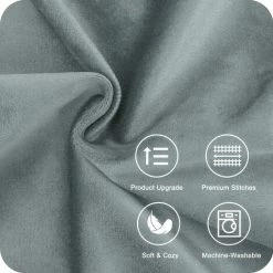 Lot De 4 Housse Coussin Decoration Salon Noel Moderne Pour Coussin Canape Et Fauteuil De Bureau Carré En Velours Doux De Double Face（ 30x50，Gris Argenté ） GrooFoo -France Coussin et housse de coussin Soldes Boutique 58665334 4