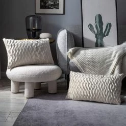 Housses Coussin En Velours 30x50cm Pour Salon Canapé，Lot De 4 Housses Coussin Carrés De Motif Uni Décoration Chambre,Blanc GrooFoo -France Coussin et housse de coussin Soldes Boutique 58760923 3