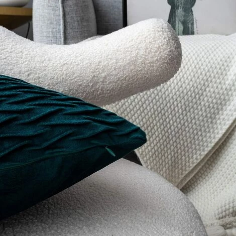 Housses Coussin En Velours 30x50cm Pour Salon Canapé,Lot De 4 Housses Coussin Carrés De Motif Uni Décoration Chambre,Bleu Vert GrooFoo 4 Housses Coussin En Velours 30x50cm Pour Salon Canapé,Lot De 4 Housses Coussin Carrés De Motif Uni Décoration Chambre,Bleu Vert GrooFoo – Image 4