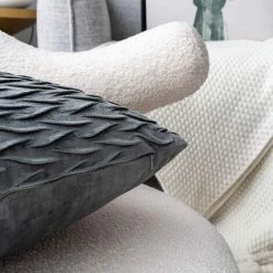 Housses Coussin En Velours 30x50cm Pour Salon Canapé，Lot De 6 Housses Coussin Carrés De Motif Uni Décoration Chambre,Gris GrooFoo -France Coussin et housse de coussin Soldes Boutique 58760935 3