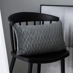 Housses Coussin En Velours 30x50cm Pour Salon Canapé，Lot De 6 Housses Coussin Carrés De Motif Uni Décoration Chambre,Gris GrooFoo -France Coussin et housse de coussin Soldes Boutique 58760935 5