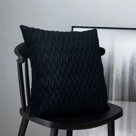 Housses Coussin En Velours 30x50cm Pour Salon Canapé,Lot De 4 Housses Coussin Carrés De Motif Uni Décoration Chambre,Noir GrooFoo 5 Housses Coussin En Velours 30x50cm Pour Salon Canapé,Lot De 4 Housses Coussin Carrés De Motif Uni Décoration Chambre,Noir GrooFoo – Image 5