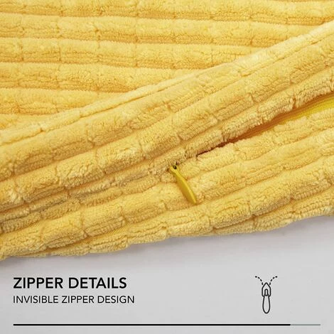 Lot De 2 Housse De Coussin Jaune Moutarde En Velours 50x50cm Pour Salon Housse De Coussin Decoratif GrooFoo 5 Lot De 2 Housse De Coussin Jaune Moutarde En Velours 50x50cm Pour Salon Housse De Coussin Decoratif GrooFoo – Image 5