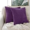 Lot De 2 Housse De Coussin Violet Clair En Velours 40x40cm Pour Salon Housse De Coussin Decoratif GrooFoo