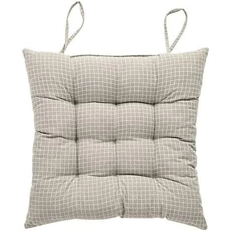 ENLENK Coussin De Chaise 43 X 43 X 8 Cm Avec Sangles, Housse De Coussin De Chaise De Jardin Universelle En Coton Et Lin, Facile à Nettoyer, Intérieur Extérieur Bureau Tatami Cuisine Tapis De Jardin Gris Clair 1 ENLENK Coussin De Chaise 43 X 43 X 8 Cm Avec Sangles, Housse De Coussin De Chaise De Jardin Universelle En Coton Et Lin, Facile à Nettoyer, Intérieur Extérieur Bureau Tatami Cuisine Tapis De Jardin Gris Clair