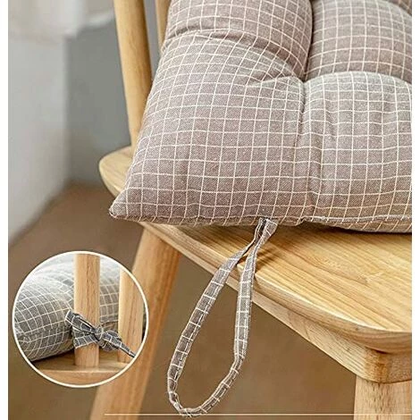 ENLENK Coussin De Chaise 43 X 43 X 8 Cm Avec Sangles, Housse De Coussin De Chaise De Jardin Universelle En Coton Et Lin, Facile à Nettoyer, Intérieur Extérieur Bureau Tatami Cuisine Tapis De Jardin Gris Clair 3 ENLENK Coussin De Chaise 43 X 43 X 8 Cm Avec Sangles, Housse De Coussin De Chaise De Jardin Universelle En Coton Et Lin, Facile à Nettoyer, Intérieur Extérieur Bureau Tatami Cuisine Tapis De Jardin Gris Clair – Image 3