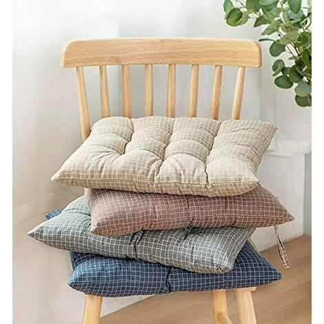 ENLENK Coussin De Chaise 43 X 43 X 8 Cm Avec Sangles, Housse De Coussin De Chaise De Jardin Universelle En Coton Et Lin, Facile à Nettoyer, Intérieur Extérieur Bureau Tatami Cuisine Tapis De Jardin Gris Clair 5 ENLENK Coussin De Chaise 43 X 43 X 8 Cm Avec Sangles, Housse De Coussin De Chaise De Jardin Universelle En Coton Et Lin, Facile à Nettoyer, Intérieur Extérieur Bureau Tatami Cuisine Tapis De Jardin Gris Clair – Image 5