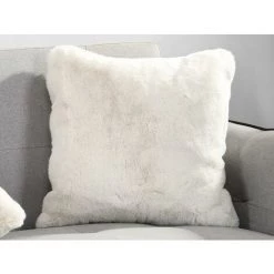 OZAIA Lot De 2 Coussins En Fausse Fourrure - 45 X 45 Cm - Crème - ARENDAL - Crème -France Coussin et housse de coussin Soldes Boutique 58871889 5