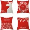 Ensoleillé 4pcs Taie D'oreiller De Noël Home Decor Coussin Housse Famille Taie D'oreiller Lancer
