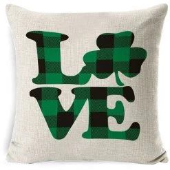 Ensoleillé 4pcs Home Decor Cover St. Patrick's Day Taie D'oreiller Jeter Housse D'oreiller -France Coussin et housse de coussin Soldes Boutique 59010812 3