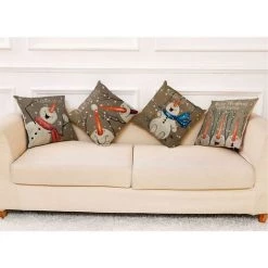 Ensoleillé Housse D'oreiller De Noël Housse D'oreiller Décoratif Canapé Housse De Coussin 18x18in 4 Ensoleillé Housse D'oreiller De Noël Housse D'oreiller Décoratif Canapé Housse De Coussin 18x18in -France Coussin et housse de coussin Soldes Boutique 59010823 2