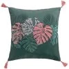 1001KDO POUR LA MAISON Coussin Pompons 40 X 40 Cm Jardin D'interieur Kaki