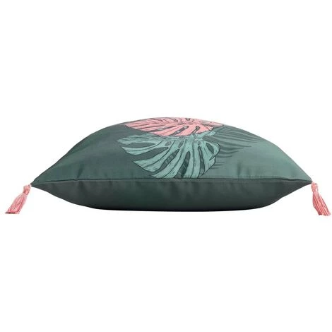 1001KDO POUR LA MAISON Coussin Pompons 40 X 40 Cm Jardin D'interieur Kaki 2 1001KDO POUR LA MAISON Coussin Pompons 40 X 40 Cm Jardin D'interieur Kaki – Image 2