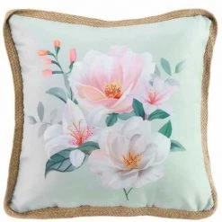 Paris Prix - Coussin Déco Imprimé "alissia" 40x40cm Menthe