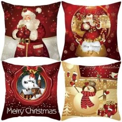 Ensoleillé Noël Noël Coussin Lancer Housse Treillis Taie D'Oreiller Coton Maison Canapé Décor 3 Ensoleillé Noël Noël Coussin Lancer Housse Treillis Taie D'Oreiller Coton Maison Canapé Décor -France Coussin et housse de coussin Soldes Boutique 59183398 2