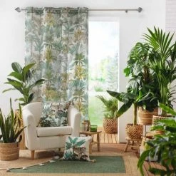 Paris Prix - Coussin Déco Imprimé "balinesia" 50x50cm Naturel -France Coussin et housse de coussin Soldes Boutique 59206334 3