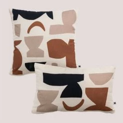 Lot De 2 Housses De Coussin En Coton Polivi SKLUM Coton - Beige