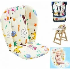 LTS FAFA Coussin De Chaise Haute Pour Bébé, Coussin De Siège /de Chaise Haute Pour Bébé, Joli Coussin De Chaise Haute, Aux Motifs Animaliers, Doux Double Face, épais, Respirant (girafe)