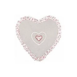 LOVELY CASA Coussin Cœur Amelia Rouge