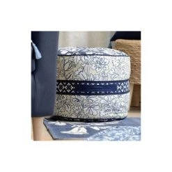 LOVELY CASA Coussin De Sol Grande Hauteur (H30 Cm) Agathe Bleu