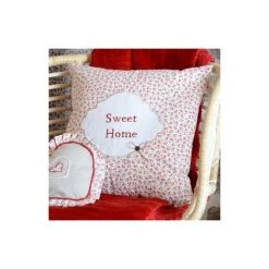 LOVELY CASA Coussin (50 Cm) Amelia Rouge