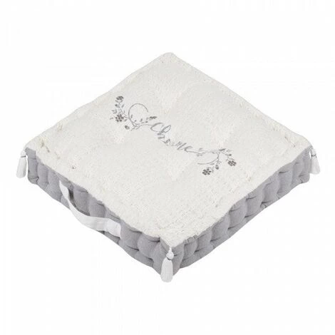 LOVELY CASA Coussin De Sol (45 Cm) Clémence Gris 3 LOVELY CASA Coussin De Sol (45 Cm) Clémence Gris – Image 3