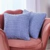 ZOLGINAH Lot De 2 Housse De Coussin, Pour Canapé, Chambre, Lit, Chaise Et Décoration De Particules, Sans Noyau D'oreiller, Design Moderne Et élégant, 55x55CM, Bleu, 2Pièces