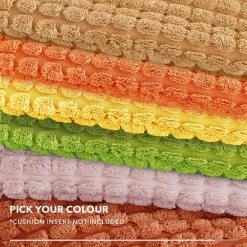 ZOLGINAH Lot De 2 Housses De Coussin Décoratives En Velours Côtelé Avec Fermeture éclair Cachée Pour Canapé, 65 X 65 Cm, Rouge Brique -France Coussin et housse de coussin Soldes Boutique 59344537 5