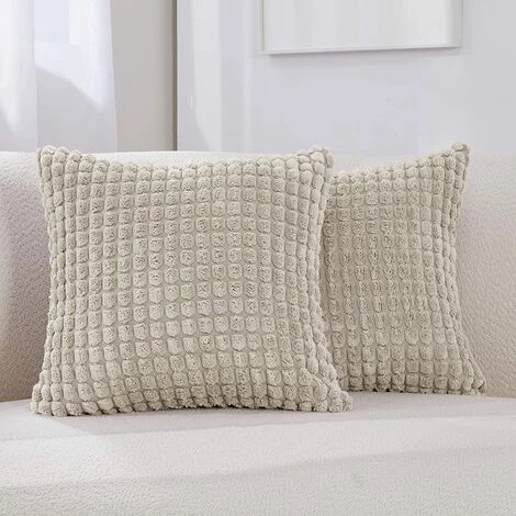 ZOLGINAH Lot De 2 Housses De Coussin Décoratives En Velours Côtelé Avec Fermeture éclair Cachée Pour Canapé, 40 X 40 Cm, Café 1 ZOLGINAH Lot De 2 Housses De Coussin Décoratives En Velours Côtelé Avec Fermeture éclair Cachée Pour Canapé, 40 X 40 Cm, Café
