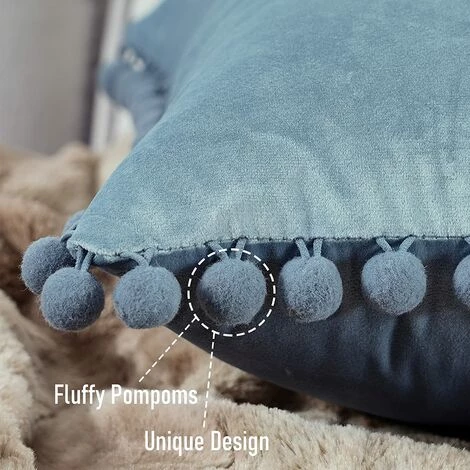 ZOLGINAH Housse De Coussin 50x50 Gros Coussin De Canapé Decoratifs Lot De 2 Housse Coussin Bleu En Velours Doux Pour Deco Boheme 2 ZOLGINAH Housse De Coussin 50x50 Gros Coussin De Canapé Decoratifs Lot De 2 Housse Coussin Bleu En Velours Doux Pour Deco Boheme – Image 2